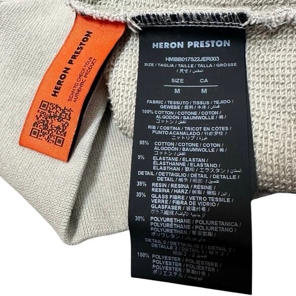 Heron Preston NWT RARE Global Collage Grey Cotton Graphic Hoodie Medium Unisex - Picture 13 of 16